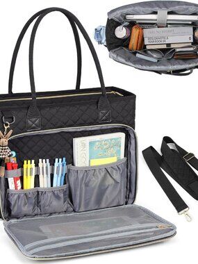 Teacher Tote Bag 15.6 inch Laptop Bag for Women Work Bags Laptop Tote Nurse Bag